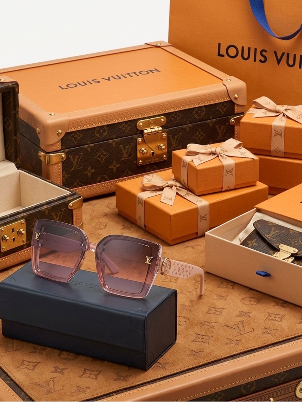 Louis Vuitton Purple Gradient Square Sunglasses - Picture 2 of 2